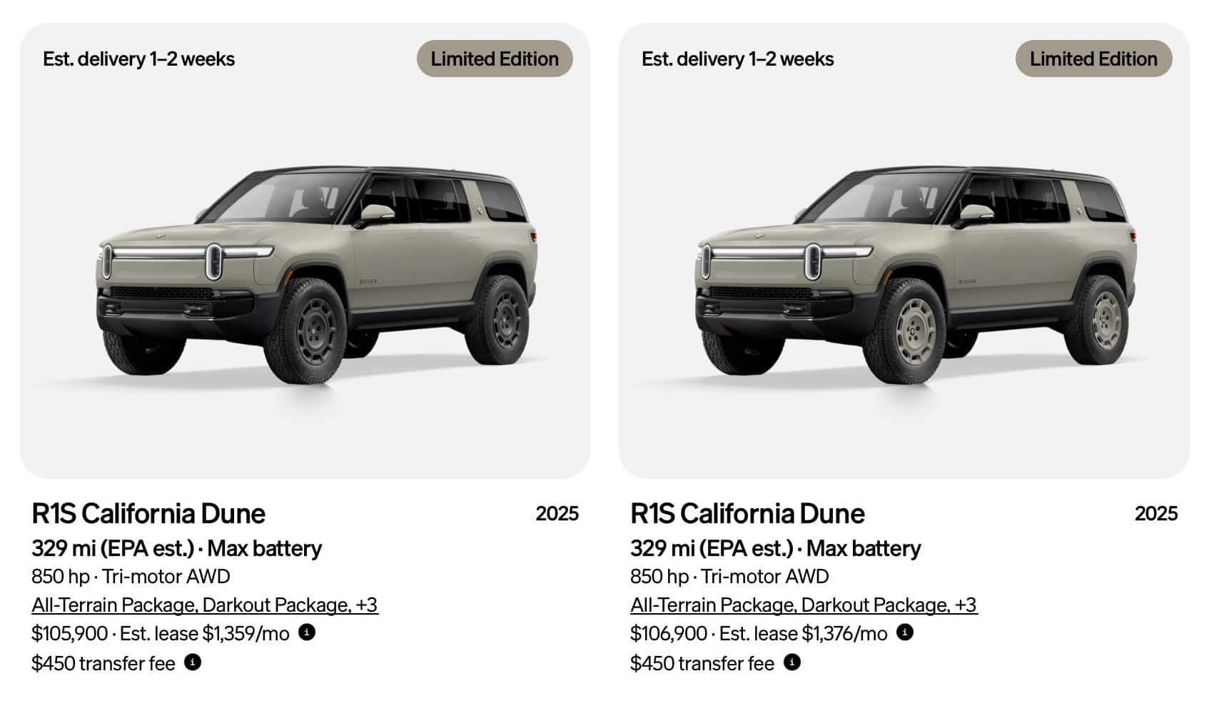 California Dune Edition Rivian R1